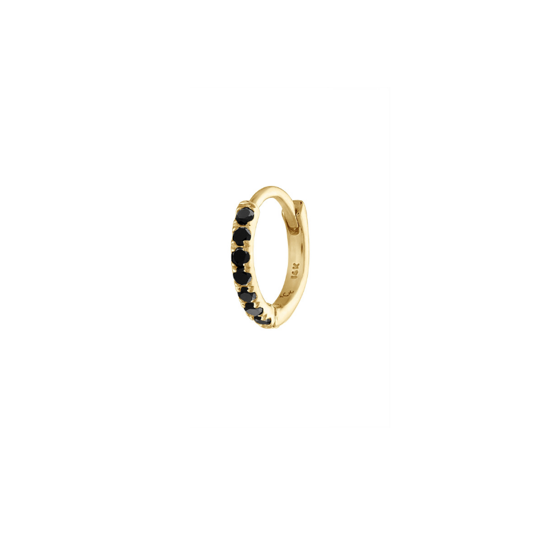 Diamond Huggie Hoop Earrings