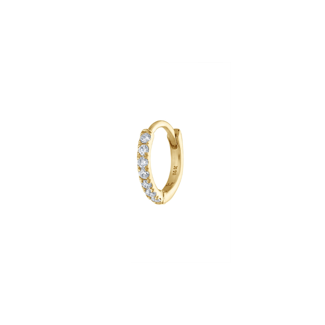 Diamond Huggie Hoop Earrings