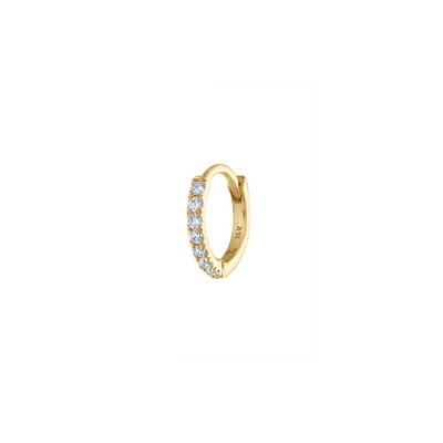Diamond Huggie Hoop Earrings
