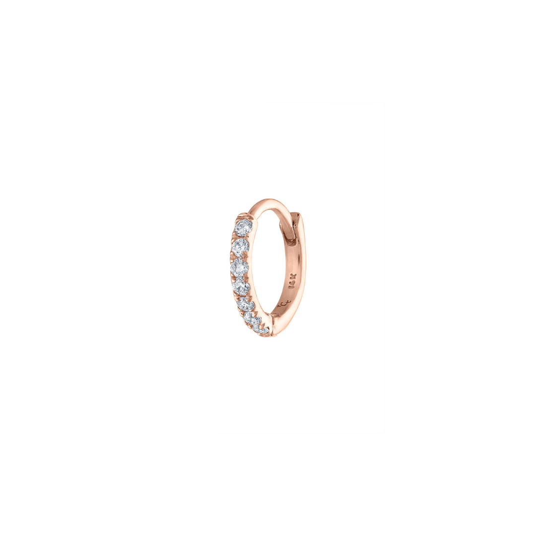 Diamond Huggie Hoop Earrings