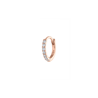 Diamond Huggie Hoop Earrings