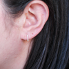 Diamond Huggie Hoop Earrings