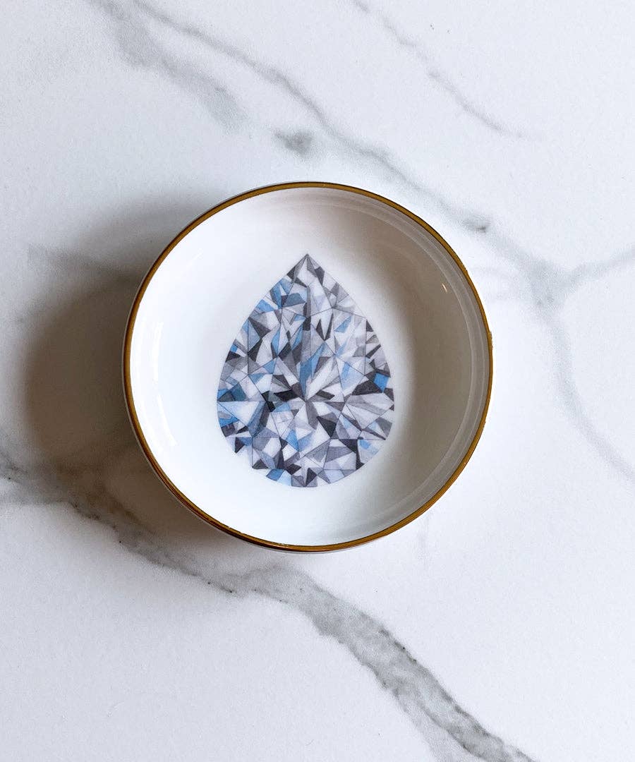 Pear Shape Diamond Ring Dish