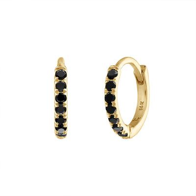 Diamond Huggie Hoop Earrings