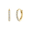 Diamond Huggie Hoop Earrings