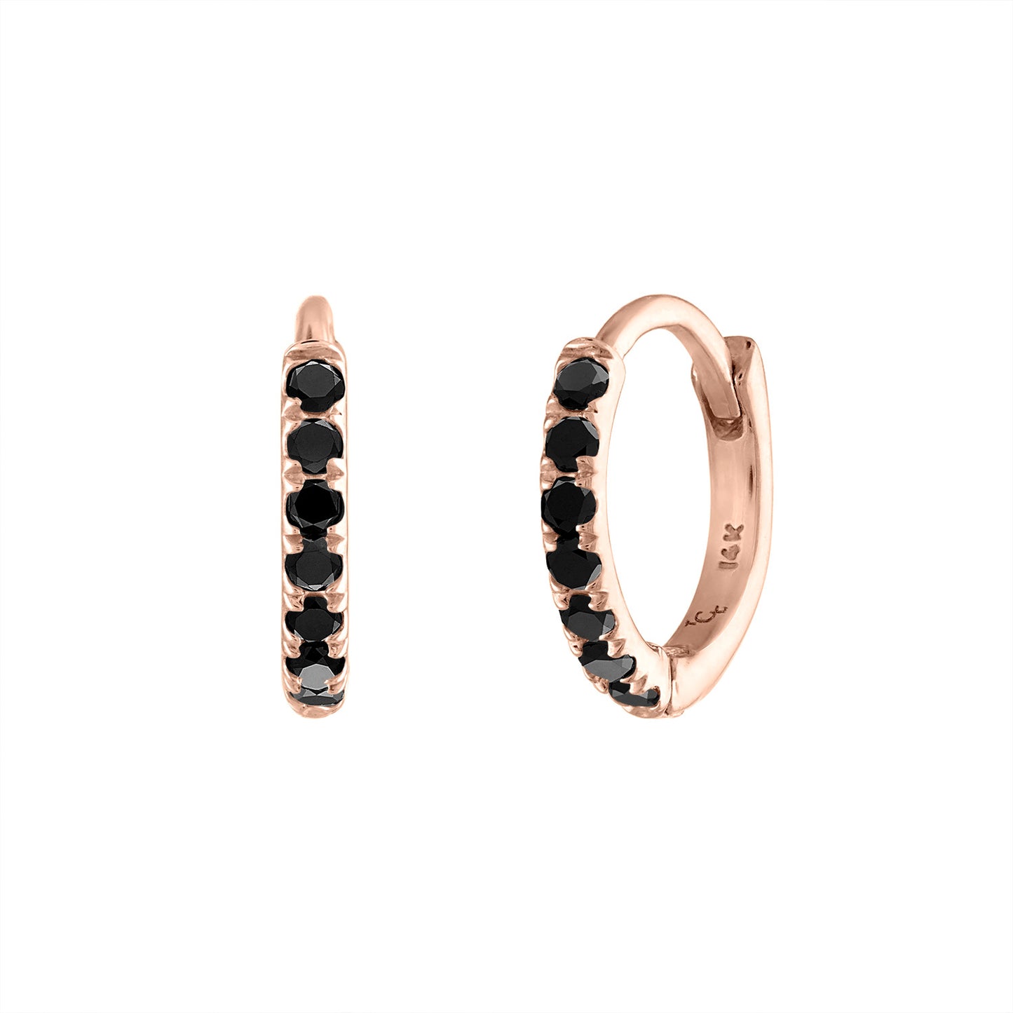Diamond Huggie Hoop Earrings
