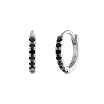 Diamond Huggie Hoop Earrings
